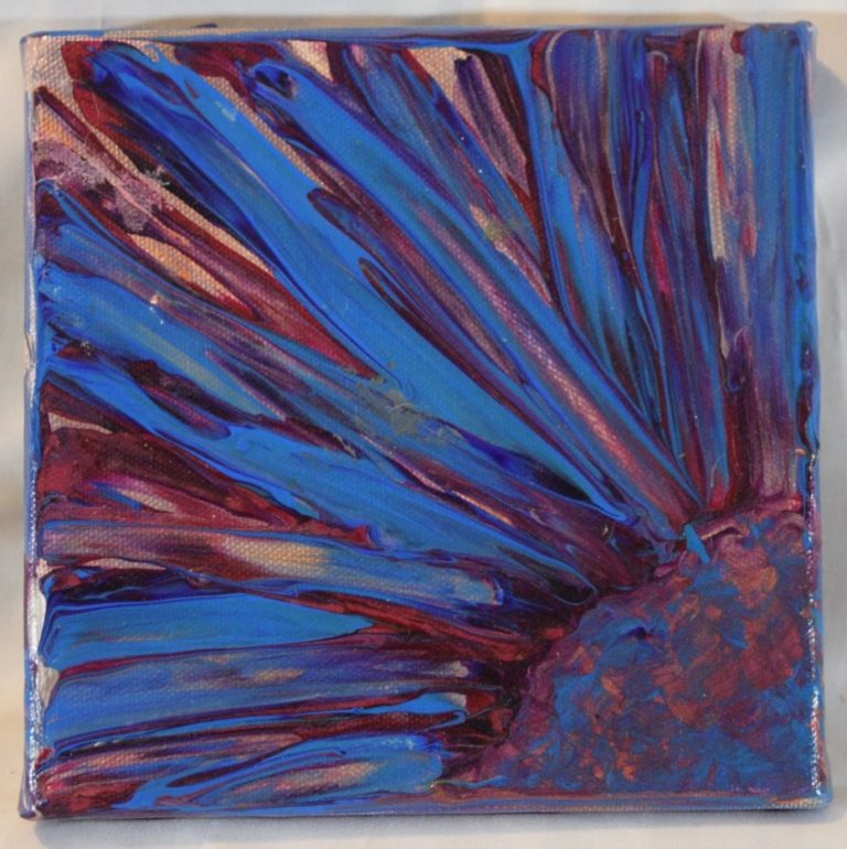Blue and Red Floral